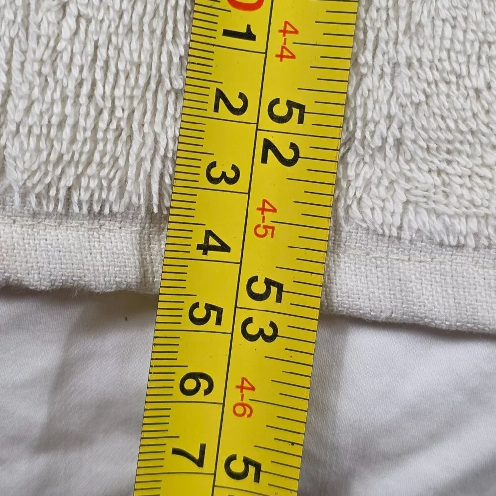 Vintage Stevens White Bath Towel 53x29.5 Made In USA Summer Solid